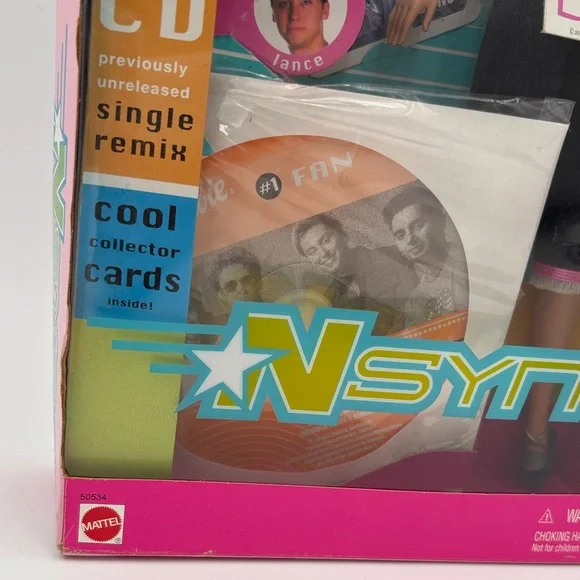 Barbie NSYNC Fan Doll y2k vintage Barbie, with CD. Bucket hat. Collectors cards - Picture 2 of 13